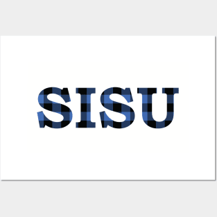 SISU Upper Peninsula Pride Blue Flannel Posters and Art